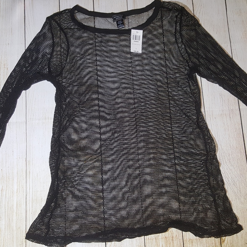 LONG SLEEVE FISHNET SHIRT PLUS SIZE 3